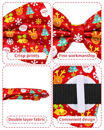 10 Pack Christmas Dog Bowties for Extra Large Dogs Sliding Collar (L/XL)
