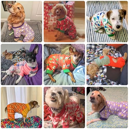 Dog Pajamas Soft Stretchy Fleece Puppy Sweater for Large Dogs (Yellow Duck(pack of 1) / Large)