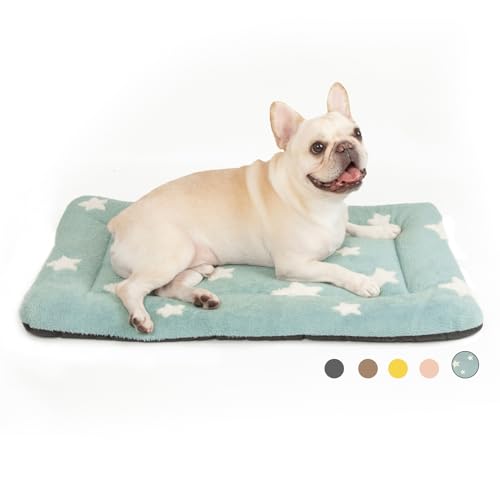 Dog Crate Pad Washable Puppy Dog Bed for Crate Flat Kennel Mat (30''L x 19''W x 1.5''Th / Blue)