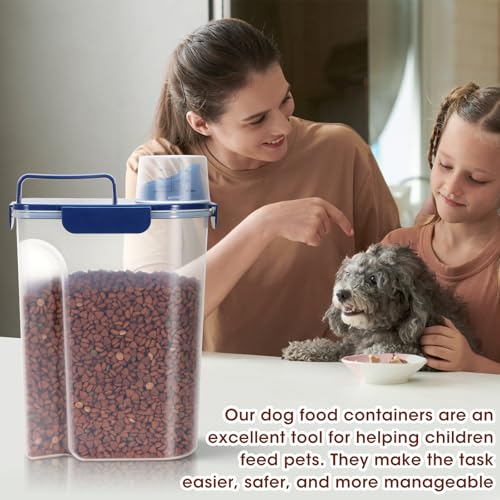 Large Cat Food Storage Container (Dark Blue / 6 Qt)