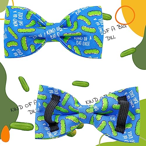 Dog Collar with Bow Tie (Dill Pickles / X-Small (Pack of 1))