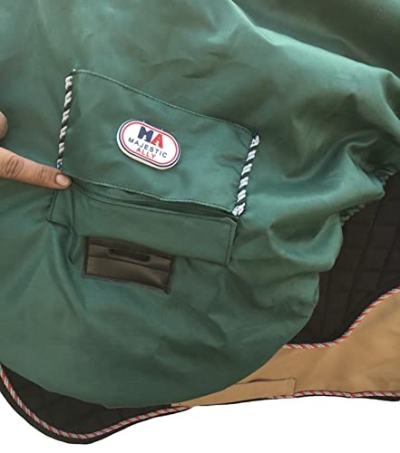 Nylon Waterproof Fleece Lined Ride On English Saddle Cover (Hunter Green)