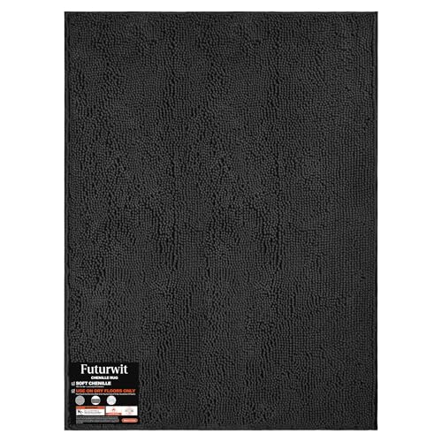 Dog Door Mat for Muddy Paws (48"x36" / Black)