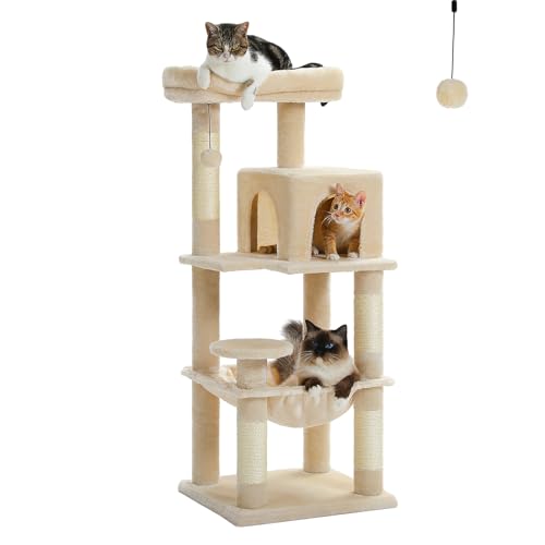 32" Small Cat Tree for Kittens & Small Cats (Beige / 46 Inches)