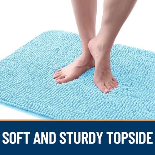 Dog Door Mat for Muddy Paws 35x24 (Blue / 35" X 24")