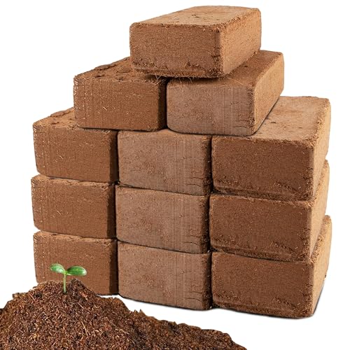 Coco Coir Brick for Plants 12 Pack Premium Coconut Bricks (12pcs)