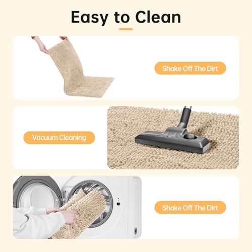 Absorbent Dog Door Mat for Muddy Paws (60"L x 48"W x 1" Th / Beige)