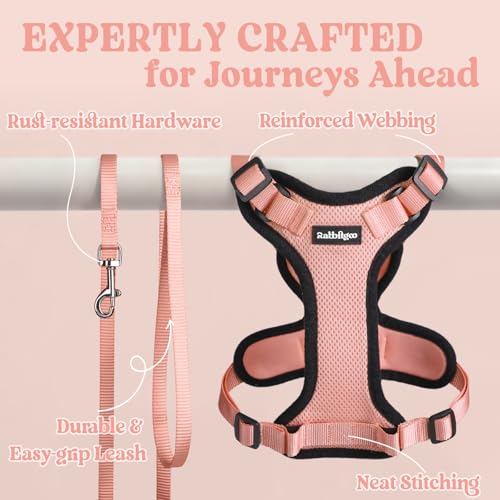 Cat Harness and Leash Set (S / Light Salmon Pink)