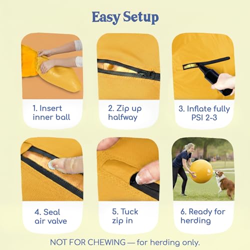 25" Original Herding Ball for Dogs (Gold - L 25" Herding Ball Set / L 25")