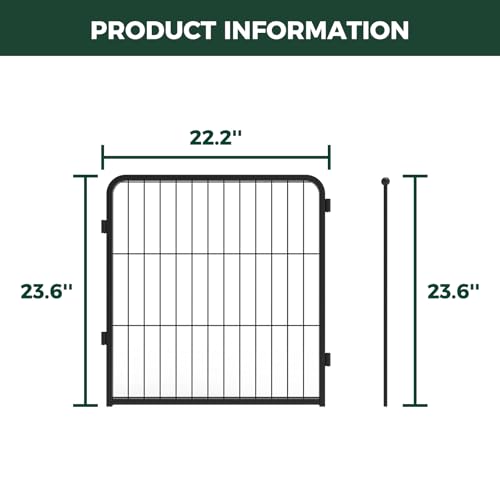 2 Add on Wire Panels for AuraSpace Pro Dog Playpen (Black / 24"H)