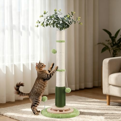 45'' Extra Tall Cat Scratching Post for Large (green-45inch)