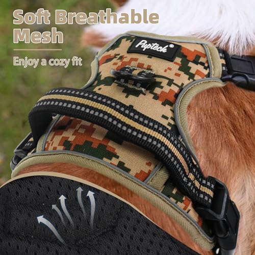 No Pull Tactical Dog Harness for Large (Camouflage / X-Large)
