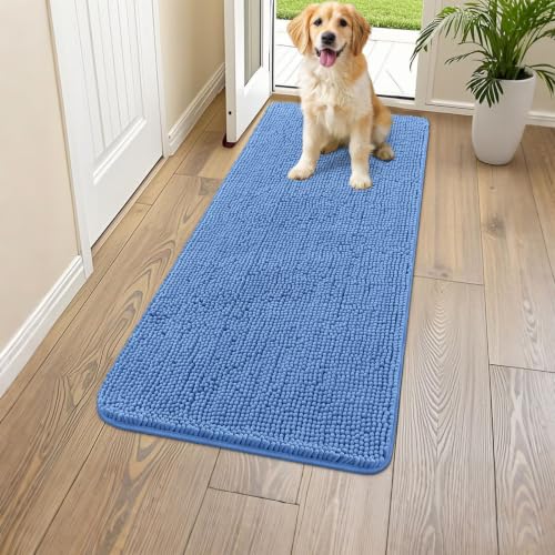 Dog Door Mat for Muddy Paws 47x24 (Cornflower Blue / 47"X24")
