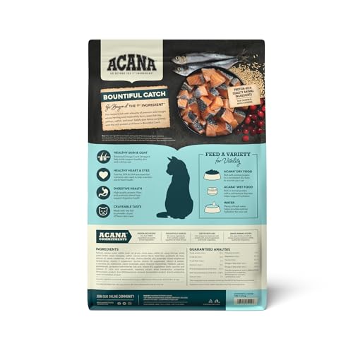 Dry Cat Food Bountiful Catch Salmon Catfish and Herring 4lb Bag (4 Pound (Pack of 1))