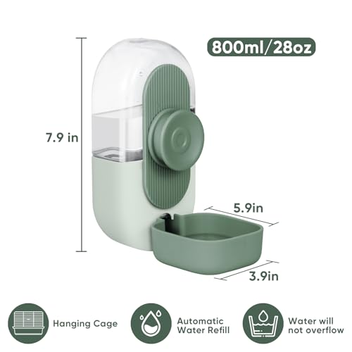 28oz Rabbit Water Bottle Dispenser (Green)