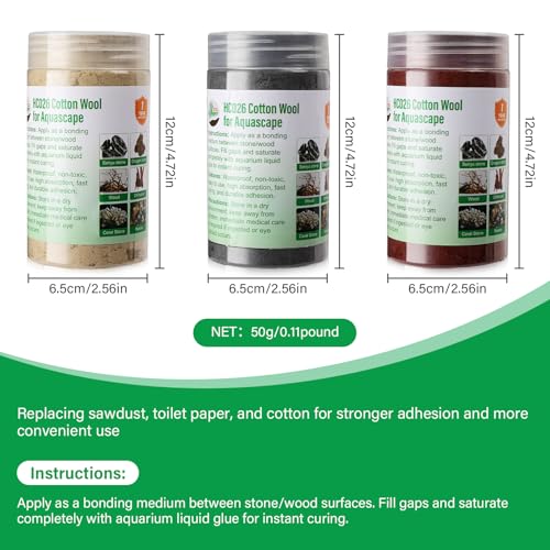 Cotton Wool for Aquascape (Brownish red(Driftwood color))