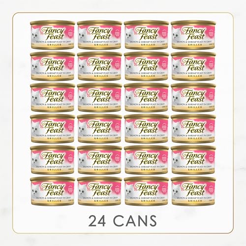 Purina Fancy Feast Salmon & Shrimp Wet Cat Food in Gravy (3 Ounce (Pack of 24))