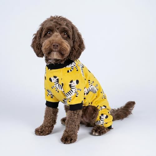 Zebra Dog Fleece Pajamas (Zebra / XX-Large)