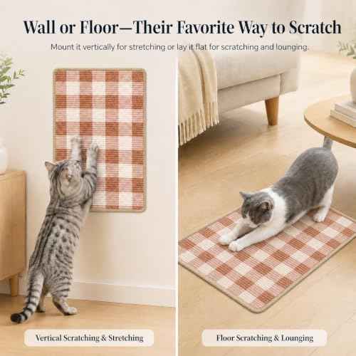 Cat Scratcher Mat (Coffee White)