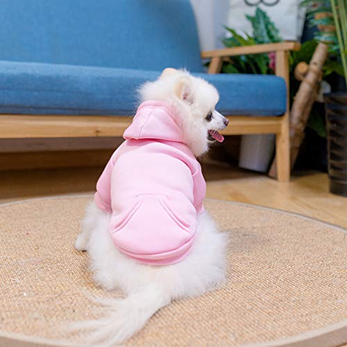 Dog Hoodie for Large Medium Small Dogs (Pink / Medium)