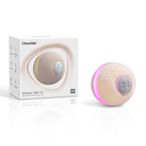 Interactive Cat Ball Toy (Apricot)