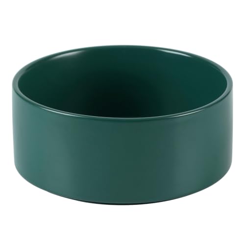 Ceramic Dog Bowls (Matte Dark Green)