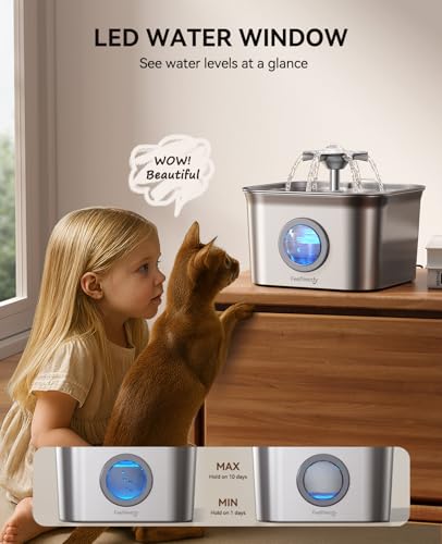 Cat Water Fountain Stainless Steel