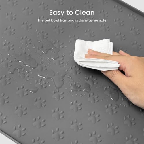 Dog Food Mat Anti (25.6" x 13"-2PCS / Grey)