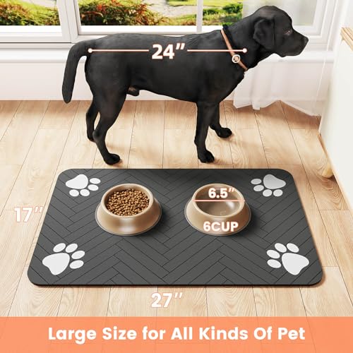 Pet Feeding Mat (Red / 20"L x 12"W)