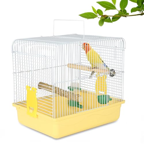 Small Bird Cage for Travel (Yellow)