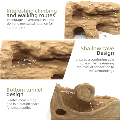 Reptile Hide Shale Scape Step Ledge Backdrop (Medium-9.6*4.9*4.9)