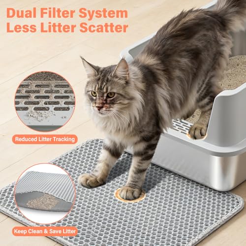 Stainless Steel Cat Litter Box with Lid (X-Large)