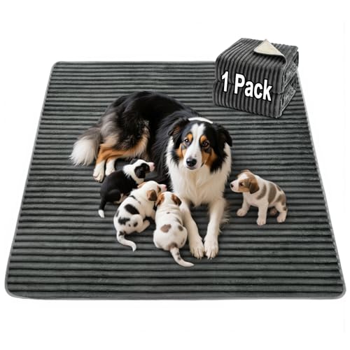 Flannel Washable Pee Pad for Dogs (Dark Grey / 72" X 72"-1PC)