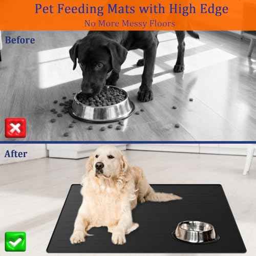31.8"x23.8" Extra Large Pet Food Mat (Light Gray / 31.8"L x 23.8"W)