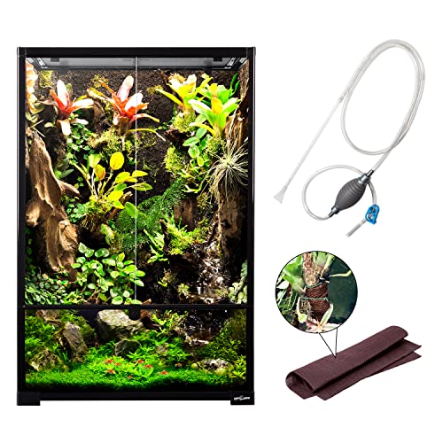 REPTIZOO 67 Gallon Large Reptile Terrarium 24"x18"x 36" Glass Paludarium Tank (24"x18"x 36")