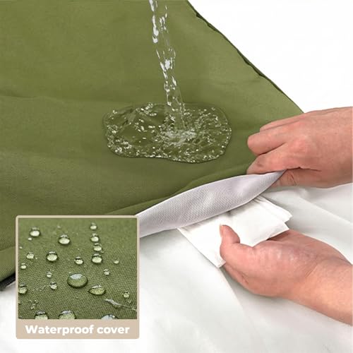 42 Inch Waterproof Indestructible Dog Bed for Extra Large Dogs (Green / X-Large)