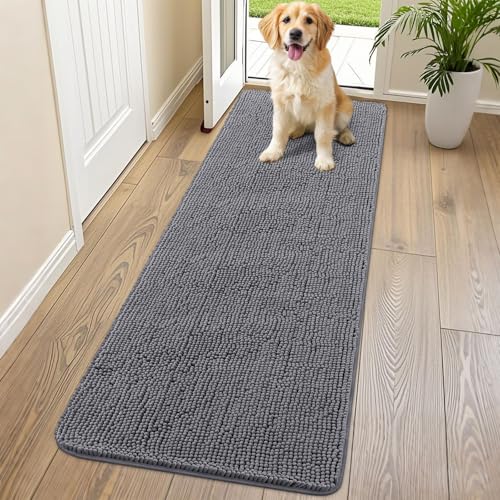 Dog Door Mat for Muddy Paws 70x24 (Dark Grey / 70"X24")