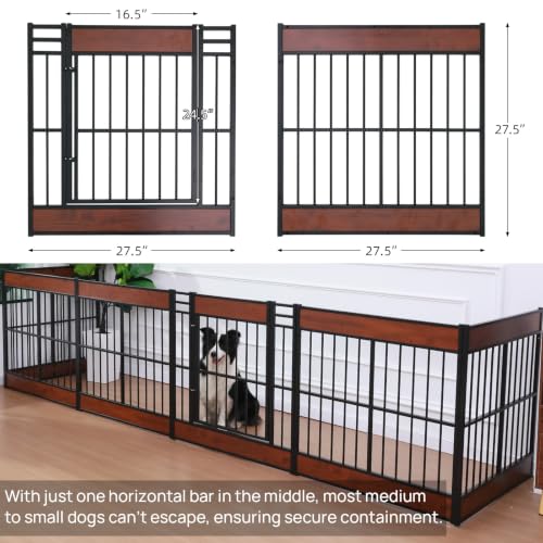 Large Furniture Style Dog Playpen (MAHOGANY / 12 Panels (27.5" High))