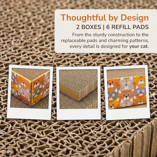 Set of 2 Cat Scratching Boxes