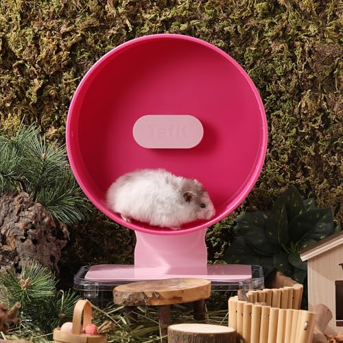 Super‑Silent Hamster Exercise Wheel (8.7inch / Raspberry Pink)