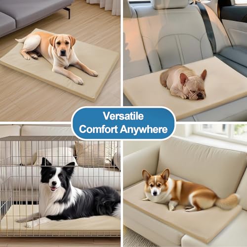 Dog Mat 27"x 42"Dogs Crate Pad (42"L x 27"W / Khaki)