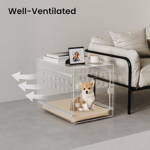 Clear Acrylic Dog Crate (24.1"L x 18.0"W x 20.0"H)