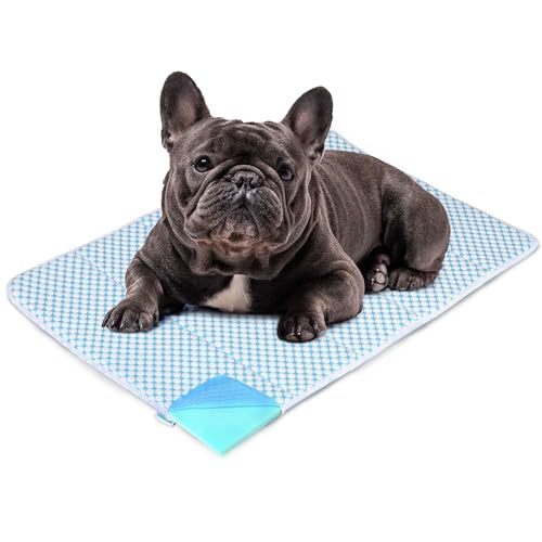 Dog Cooling Mat for Large Dogs (Blue / 30"L x 20"W x 0.8"H)