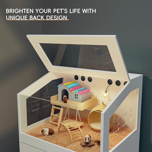 Hamster Cage with Storage Cabinet (39.4"L x 19.7"W x 40.5"H)