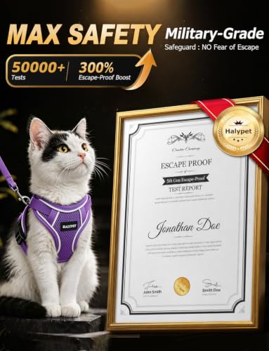 Cat Harness and Leash Set (H600 Pro Purple / X-Small (4-6lb))