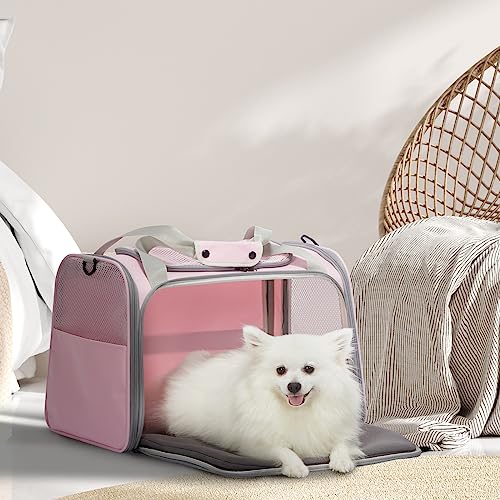 Cat Carrier for Large Cats (19.7"L x 13.0"W x 13.0"H / Pink)