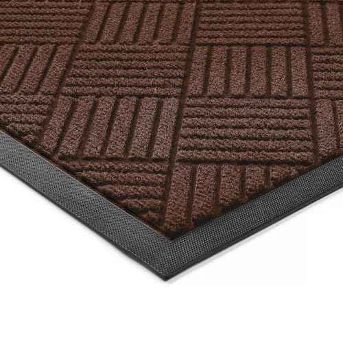 Front Door Mat (4' x 5' (Rectangular) / Brown Diamond)
