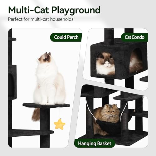 Black Cat Tree (Black)