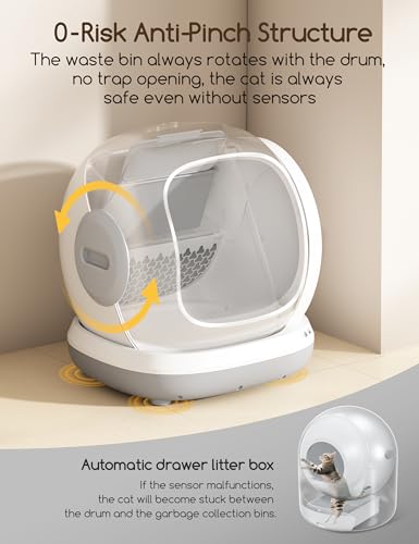 75L Extra Large Automatic Litter Box Self Cleaning