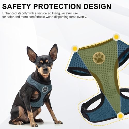 Small Dog Harness (XS (NECK: 10", CHEST: 10"-14") / Navy Blue)
